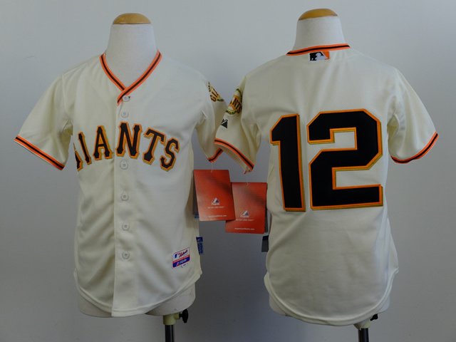 Youth San Francisco Giants 12 Panik Cream MLB Jerseys